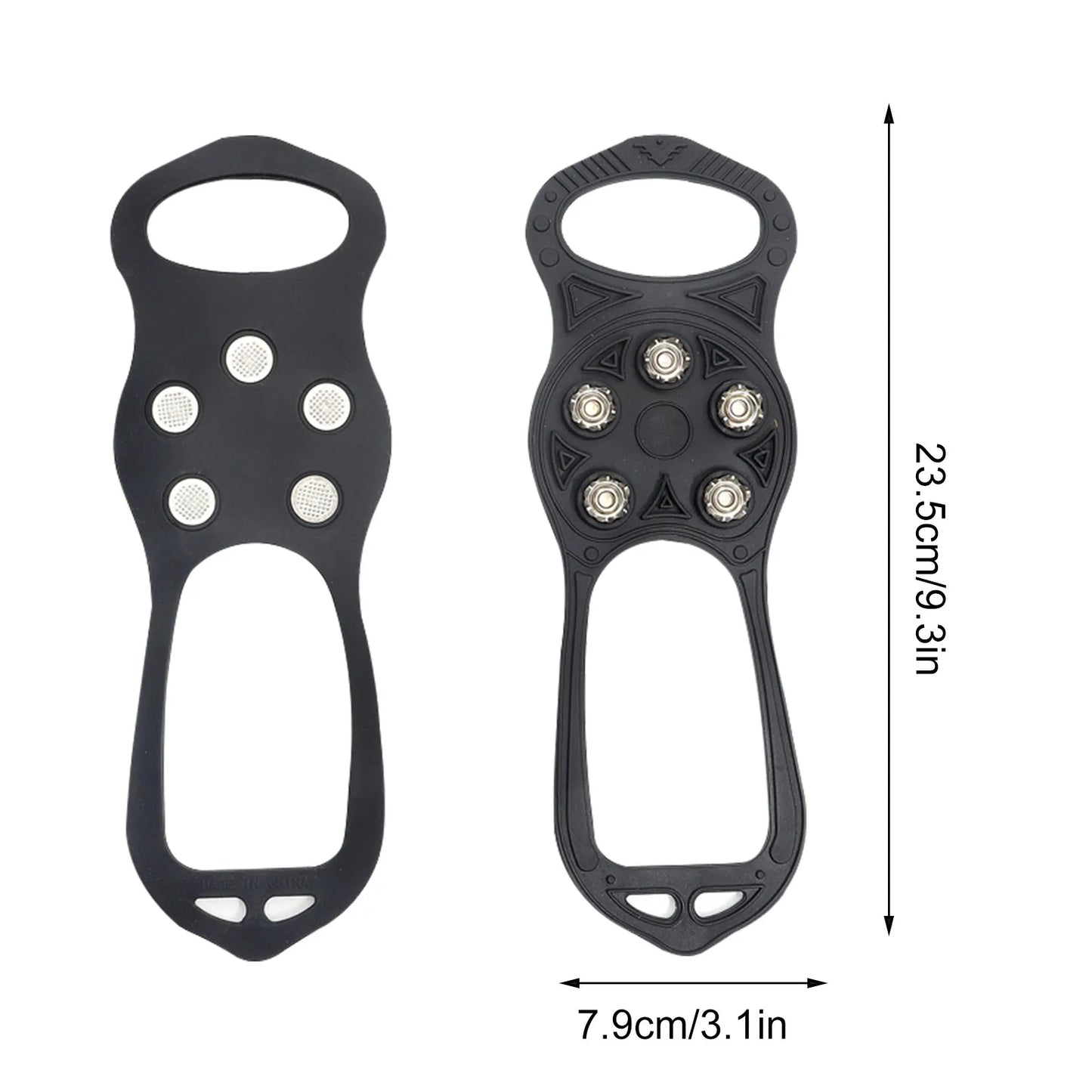 Universal Winter Snow Grips - Anti-Slip Boot Spikes with Studs for Outdoor Hiking and Climbing
