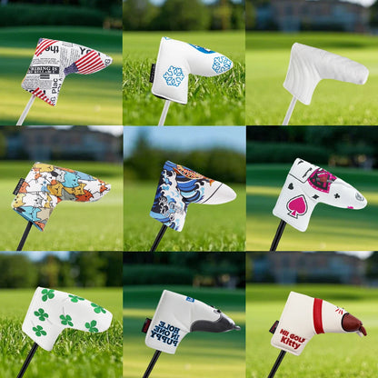 Golf Blade Putter Cover - Multiple Style Headcover with Magnetic & Hook-and-Loop Closure, Club Protective Headgear