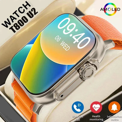 T800 U2 Smart Watch 49mm - NFC, GPS, Bluetooth, Wireless Charging