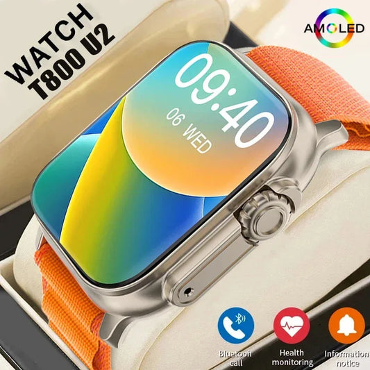 T800 U2 Smart Watch 49mm - NFC, GPS, Bluetooth, Wireless Charging