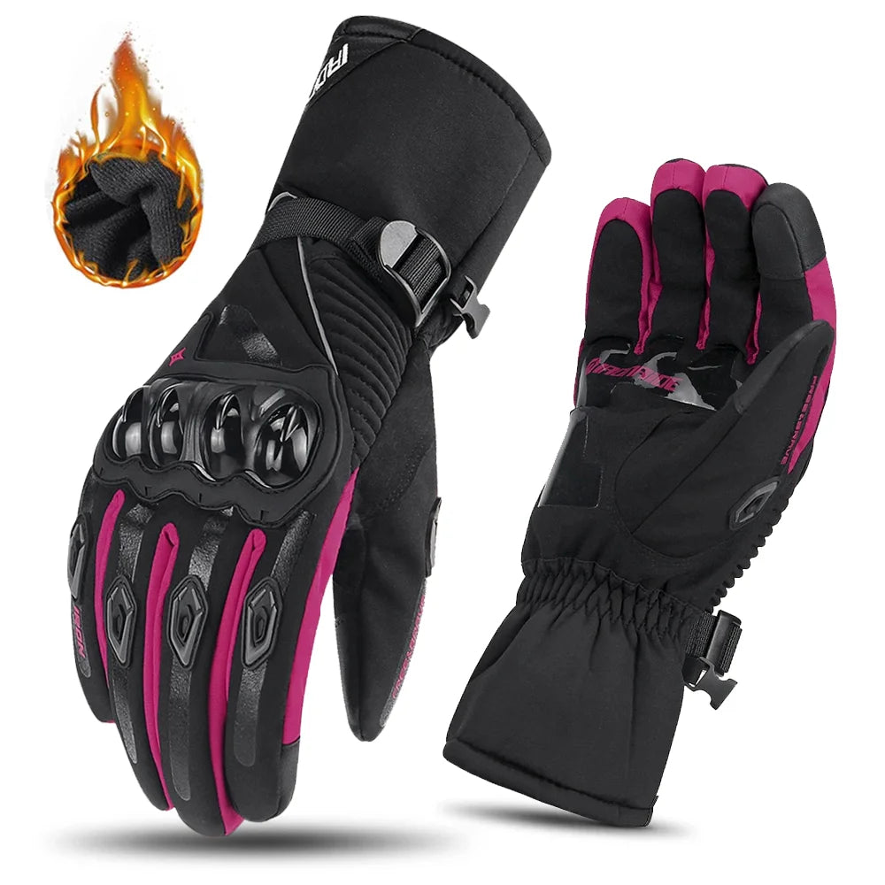 Winter Motorcycle Gloves - Windproof Waterproof Touch Screen Motocross Riding Gloves for Men