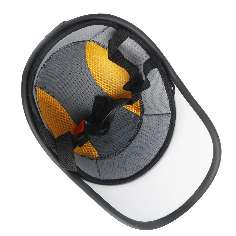 Vintage Half Face Motorcycle Helmet - Baseball Cap Style Safety Hard Hat for Cafe Racer, Chopper & Scooter