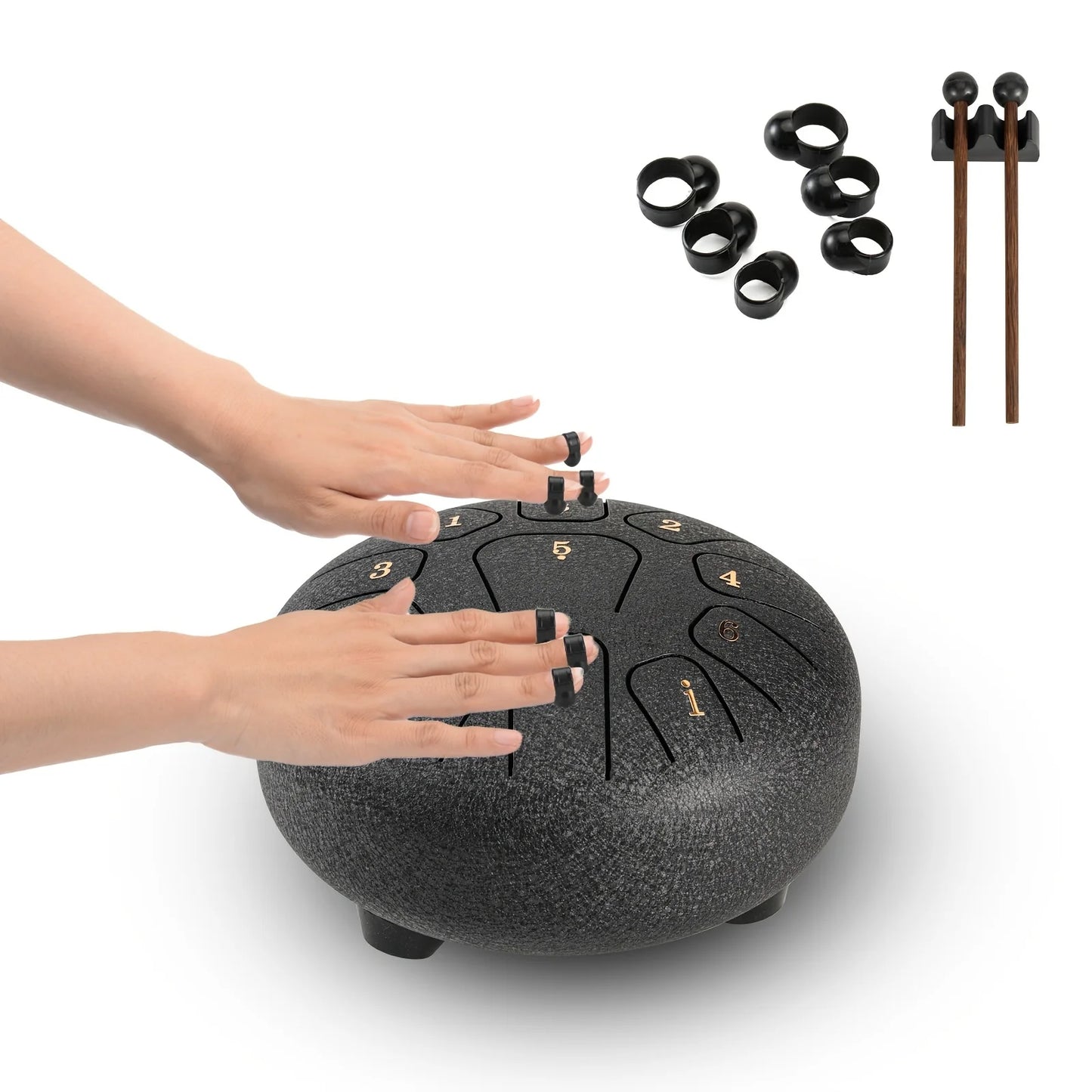 11-Note Steel Tongue Drum - 6 Inch Professional Sound Healing Instrument with Tuning Kit for Yoga, Meditation & Anxiety Relief