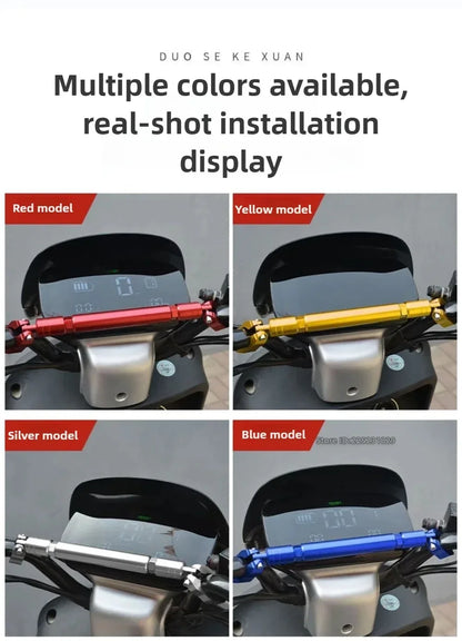 22mm Motorcycle Handlebar Crossbar - Adjustable Reinforcement Balance Bracket with Handle Grips | Steering Stabilizer Expansion Rod Replacement