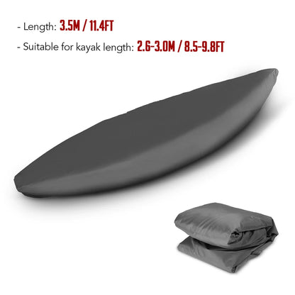 Universal Waterproof Kayak Cover - Professional Grade UV Resistant Canoe Boat Storage Shield with Dust Protection