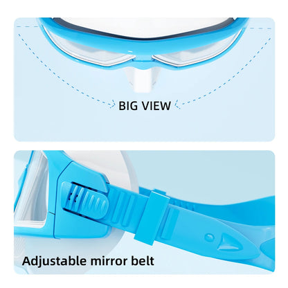 Professional Scuba Diving Mask Set HD Anti-Fog Lens UV Protection Adjustable Snorkeling Swimming Goggles for Adult Divers