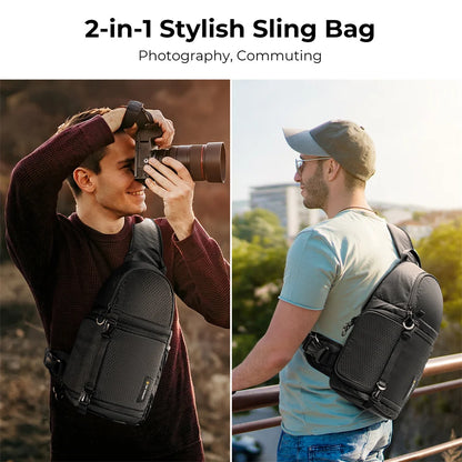 Camera Sling Backpack 10L - Waterproof DSLR/SLR Photography Bag