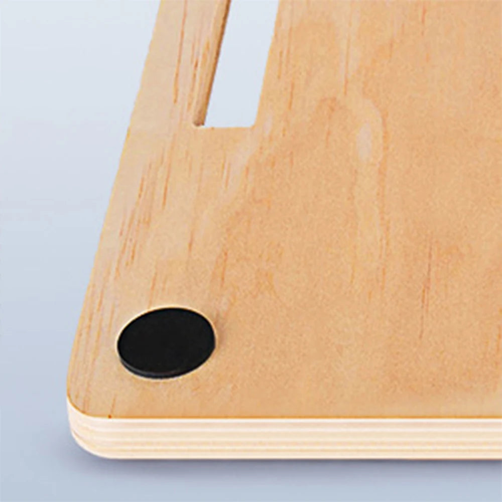 Adjustable Wooden Incline Board - Foldable Calf and Ankle Stretcher for Yoga, Pilates, and Balance Training