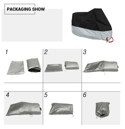 All-Season Waterproof Motorcycle Cover - UV Protection, Dustproof, Indoor/Outdoor for Motorbikes & Scooters