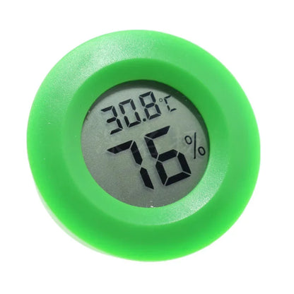 Digital Outdoor Thermometer Hygrometer - Electronic Round Display for Reptile Habitats, Camping & Sports Equipment