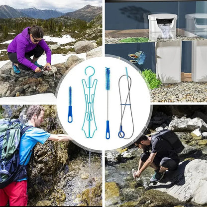 Multifunction 4-in-1 Water Bladder Cleaning Kit - Complete Hydration System Maintenance Tool for Outdoor Camping