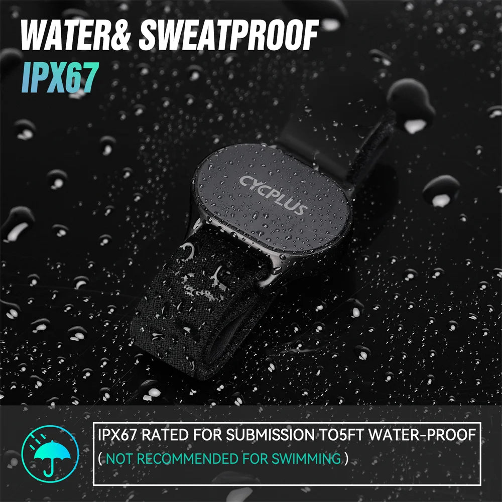 Heart Rate Monitor Armband – Bluetooth ANT+ Sensor for Garmin Wahoo GPS Bike Computer