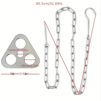 Detachable Outdoor BBQ Tripod with Hanging Rack - Portable Camping Cooking Equipment Set