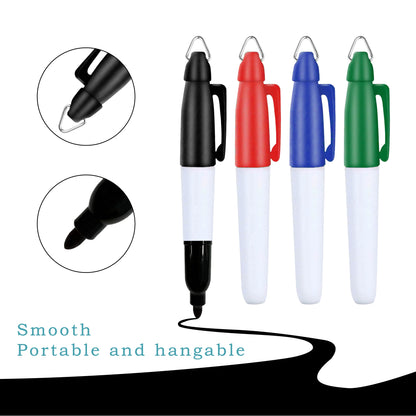 8-Pack Golf Ball Marker Kit - Professional Alignment Tool with 4 Marking Stencils & 4 Color Markers