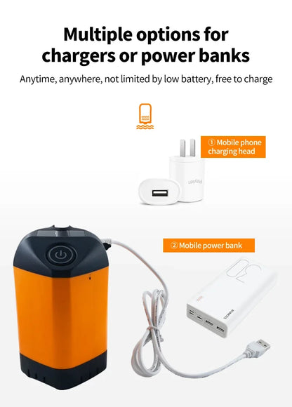 Portable Rechargeable Electric Shower Pump 2026 – USB Powered Waterproof for Outdoor Camping Beach Hiking Pet Bath Car Wash