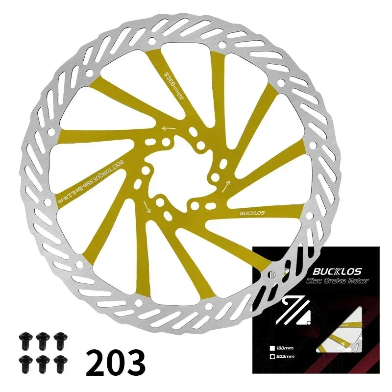 Ultralight Hydraulic Disc Brake Rotor 160/180/203mm - Mountain & Road Bike Compatible with Free Mounting Bolts