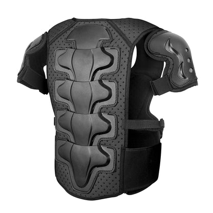 Kids Full Body Motorcycle Armor Set - Protective Vest Jacket with Kneepads for Motocross Riding