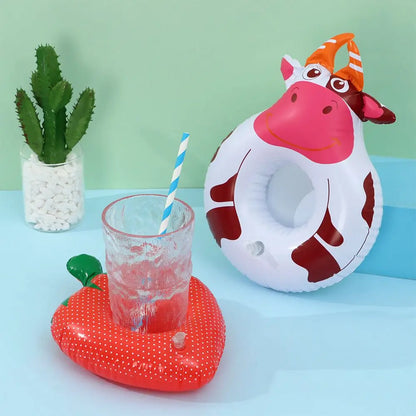 Inflatable Pool Cup Holder Float - Fun Drink Holder for Swimming Pool & Water Sports