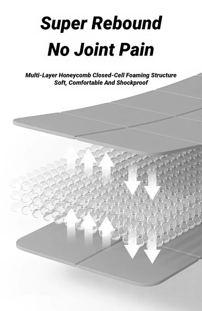 Eco-Friendly TPE Foldable Yoga Mat - Double-Sided Non-Slip Travel Exercise Mat for Pilates & Floor Workouts