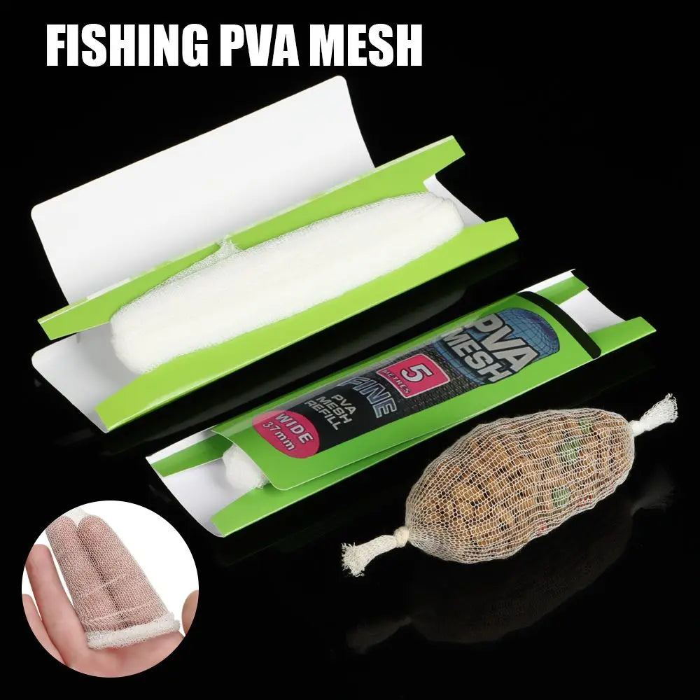 PVA Mesh Refill Bags - Water Soluble Carp Fishing Bait Wrap for Coarse Fishing Rigs