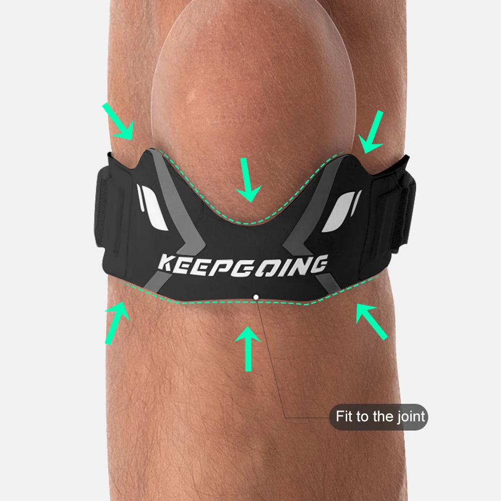 Patella Knee Strap Band - Knee Pain Support & Stabilizer Brace with Ergonomic Tendon Pad