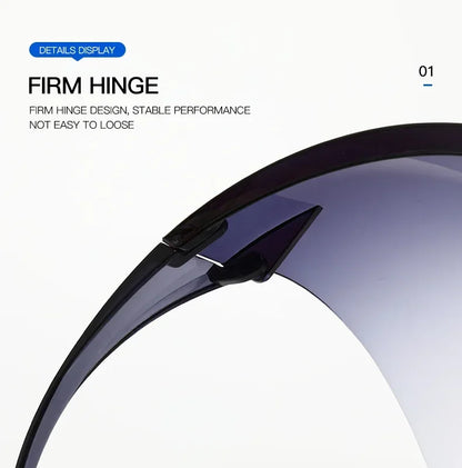 Full Face Shield Cycling Sunglasses - Protective Spherical Lens Goggles for Men & Women