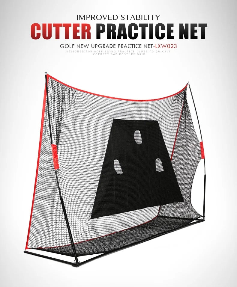 3M Golf Practice Net Set - Indoor/Outdoor Multi-Function Trainer for Swing, Chipping, and Cutting Practice