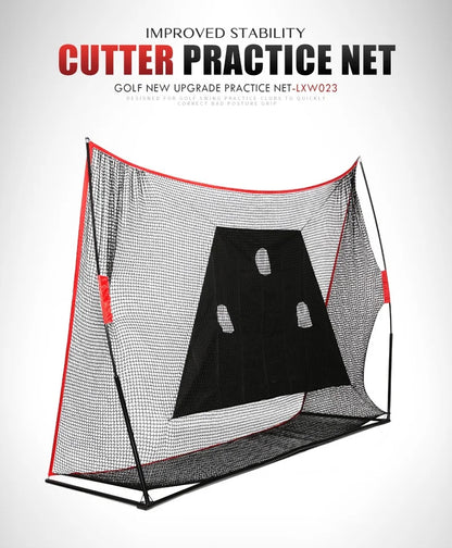 3M Golf Practice Net Set - Indoor/Outdoor Multi-Function Trainer for Swing, Chipping, and Cutting Practice