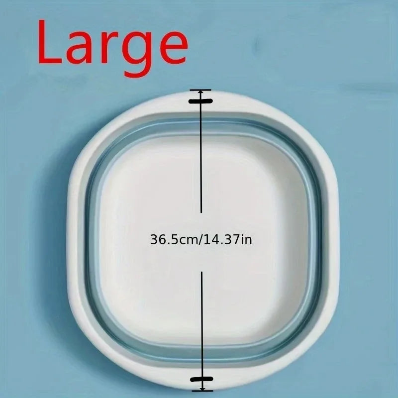 Space-Saving Collapsible Storage Baskets - 3 Pack Multi-Purpose Wash Tubs for Laundry, Camping, Fruits & Home Organization