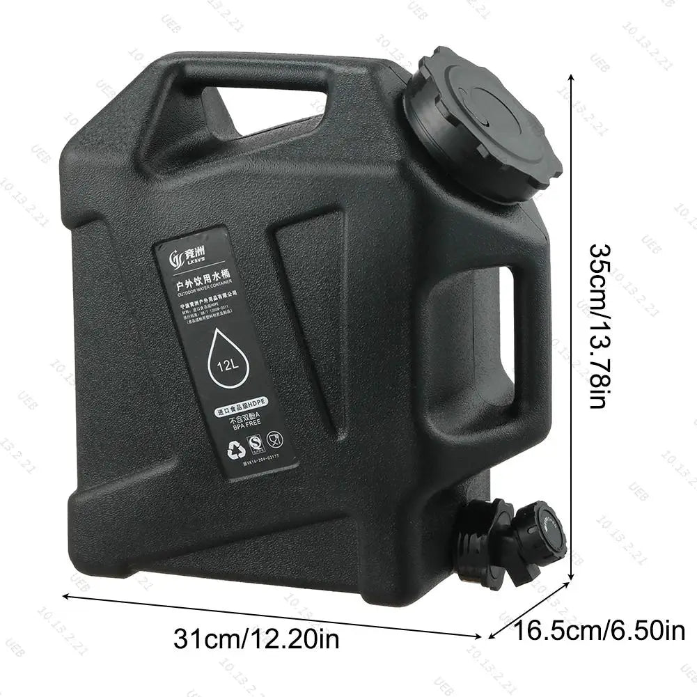 Portable Water Container with Electric Pump - 11L/12L Camping Water Dispenser for Outdoor Use