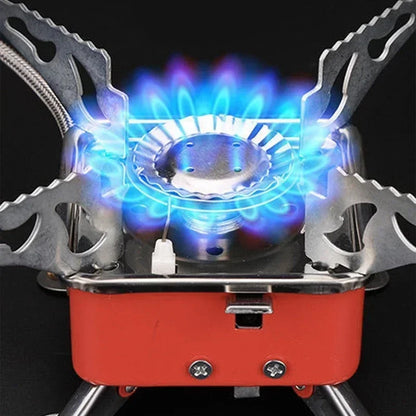 Compact Portable Gas Stove - Foldable Camping Burner - Windproof Outdoor Stove for Backpacking, Hiking, Picnic & BBQ
