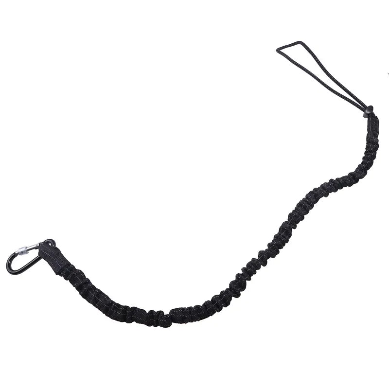 Anti-Fall Safety Lanyard with Carabiner Hook - Bungee Tether Tool Rope for Climbing, Aerial Work & Working at Heights Accessories