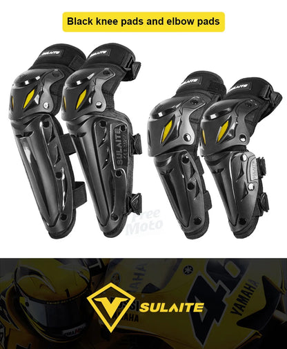 Motorcycle Knee and Elbow Protection Guards - Motocross Off-Road Racing MTB Pads