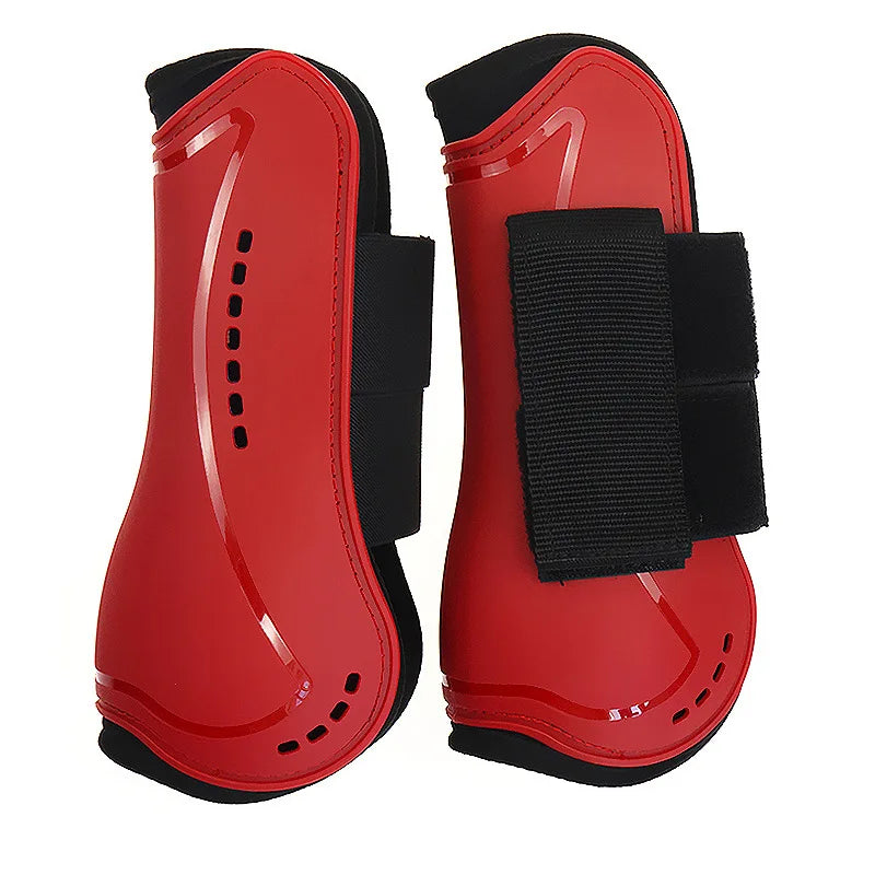 Adjustable Horse Leg Splint Boots - PU Neoprene Protective Support for Training, Racing, Riding & Jumping