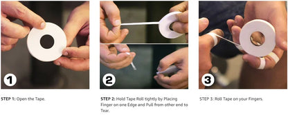 Athletic Finger Tape - Skin-Friendly Sports Protection Wrap for Baseball, Lacrosse & Gymnastics (1/2/3 Roll Options)