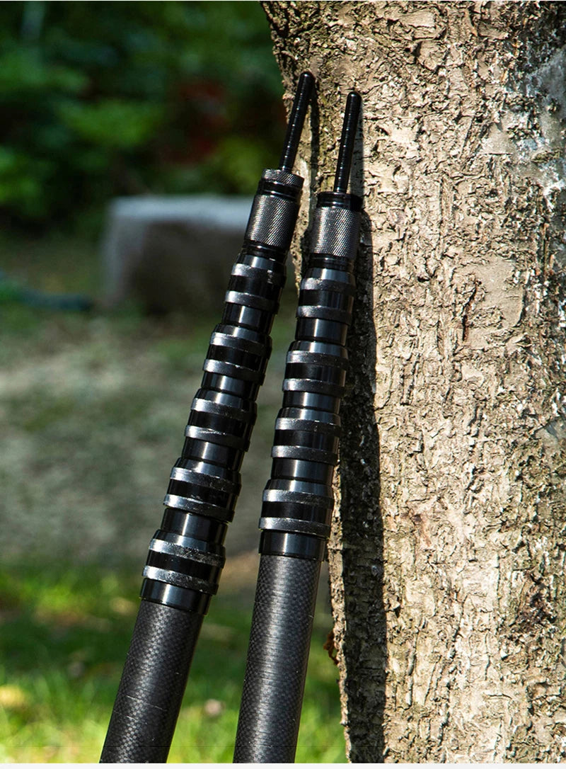 Ultralight Carbon Fiber Telescopic Tarp Pole - Adjustable Camping Tent Pole (2.4m-3m Lightweight)