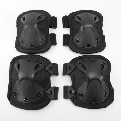 4-Piece Tactical Protective Gear Set - Knee & Elbow Pads for Outdoor Sports, Cycling, Mountaineering & Hiking