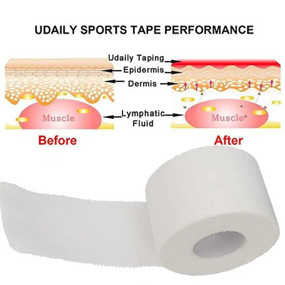 Premium Medical Waterproof Cotton Adhesive Tape - 12.5/25/50mm Roll - Sports Physiotherapy Elastic Bandage for Muscle Strain & Injury Support