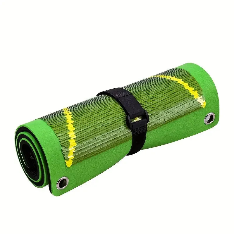 Golf Hitting Mat for Indoor and Outdoor Training – Practice Mat with 4 Floor Nails + 1 Hook