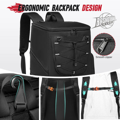 Sports Backpack with Shoe Compartment - Football, Basketball & Soccer Training Bag for Men