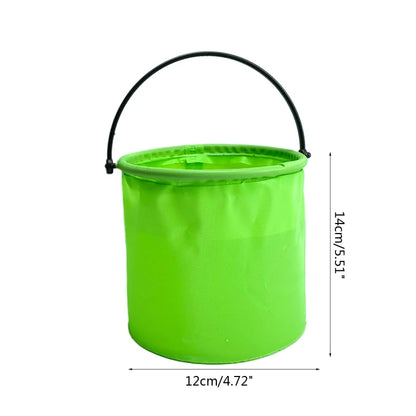 Collapsible Beach Bucket - Foldable Sand Play Toy for Kids Summer Pool & Garden Activities