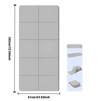 Eco-Friendly TPE Foldable Yoga Mat - Double-Sided Non-Slip Travel Exercise Mat for Pilates & Floor Workouts