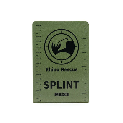 RHINO RESCUE Emergency First Aid Splint - 36" x 4.3" Green-Gray Bone Stabilizer for Camping, Hiking & Outdoor Emergency Kits