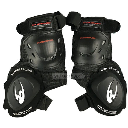 Komine SK-652 Motorcycle Knee Pads - Anti-Fall Slider Protectors for Track and Highway Riding