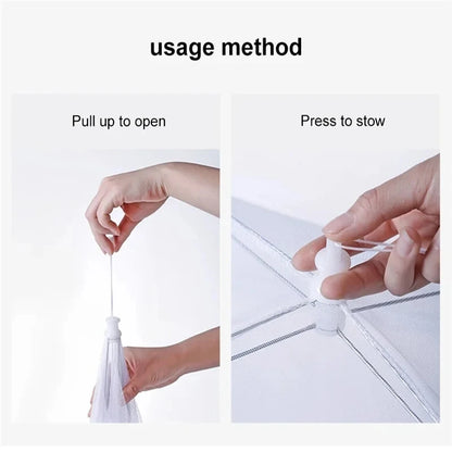 Foldable Mesh Food Covers - Washable Insect Proof Dish Protection for Kitchen Tables (3-Pack)