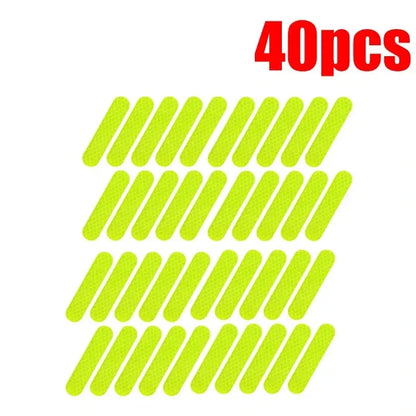 High-Visibility Reflective Safety Stickers - Premium Warning Decals for Motorcycle Helmets, Bikes & Gear (10-100 Pcs)