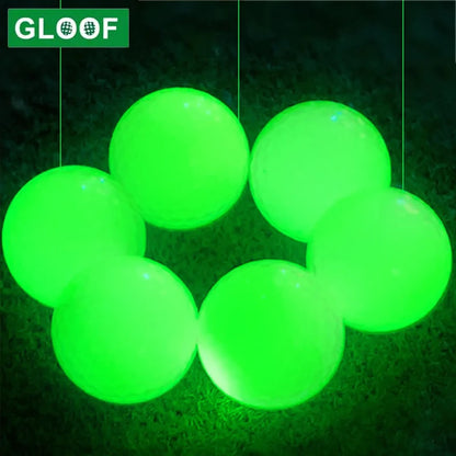 Luminous Golf Balls - 6-Pack Glow in the Dark Fluorescent Balls for Night Training and Practice