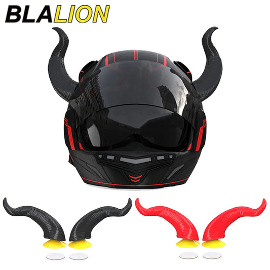 Devil Horns Motorcycle Helmet Decoration - 2-Piece Set with Suction Mount | Cosplay Styling Accessory
