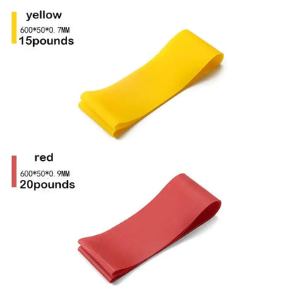 5pcs Yoga Tension Belt Fitness Elastic Belt Resistance Belt Squat Butt Aids Tension Ring Stretching Exercise Belt
