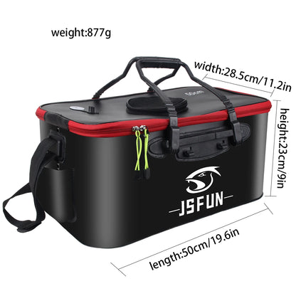 Portable EVA Folding Fish Bucket - Thickened Live Fish Tank for Outdoor Fishing (No Oxygen Pump Required)